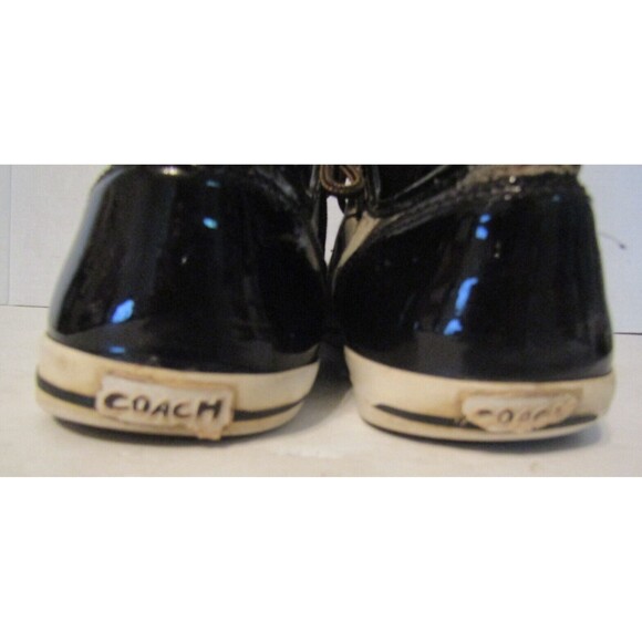 Coach Trainers Folly Sneakers Brown Signature Canvas Leather Trim Size 10 - Picture 6 of 11